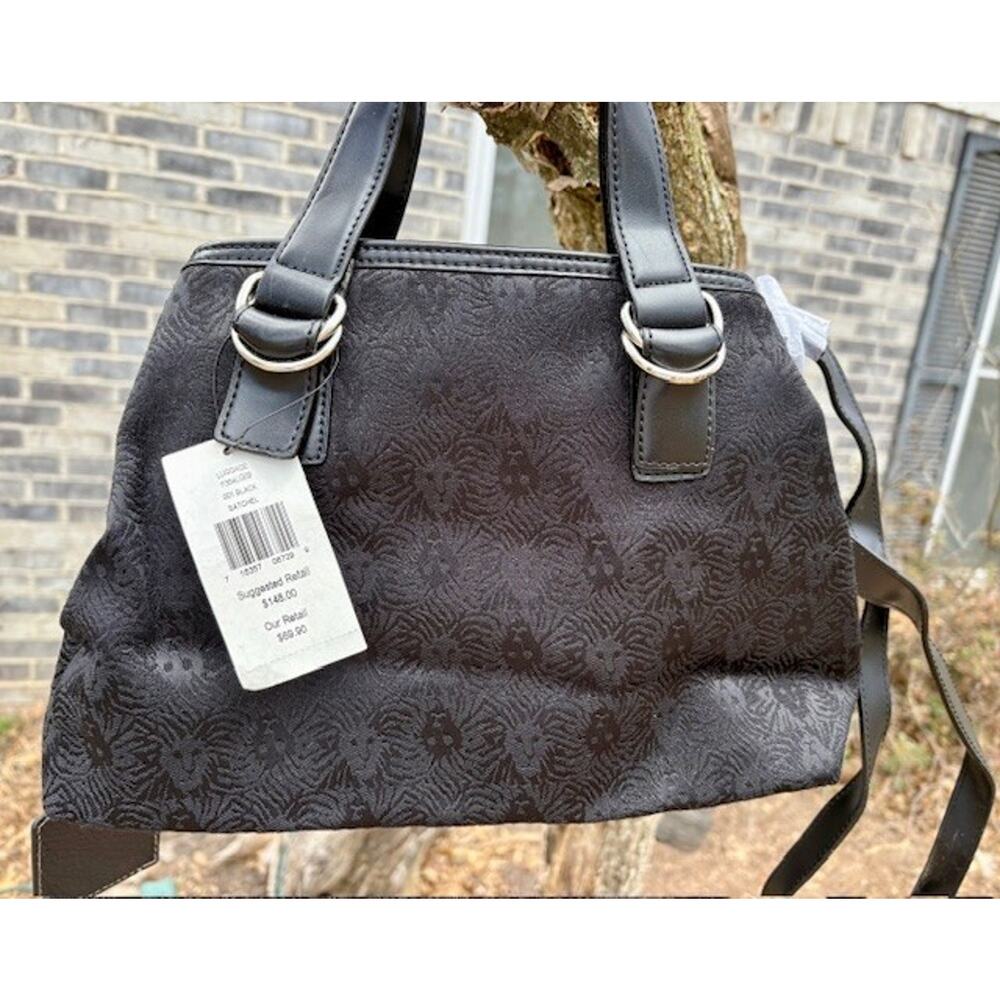 Women's Travel Bag Anne Klein New York Black Travel/Tote Monogram Print Bag